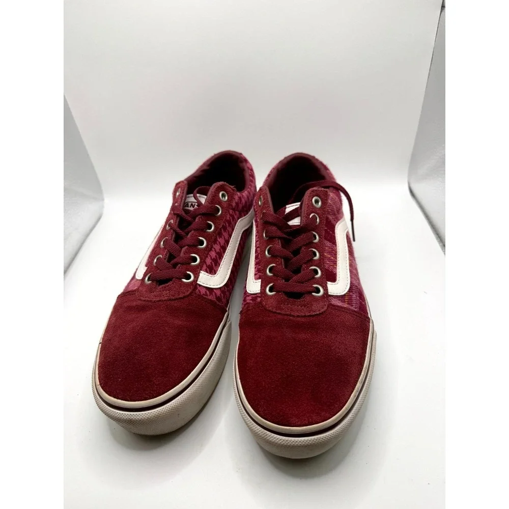 VANS Ward Platform Womens 9.5 Sneaker Plaid Mix Port‎ Low Top Skateboard Shoes